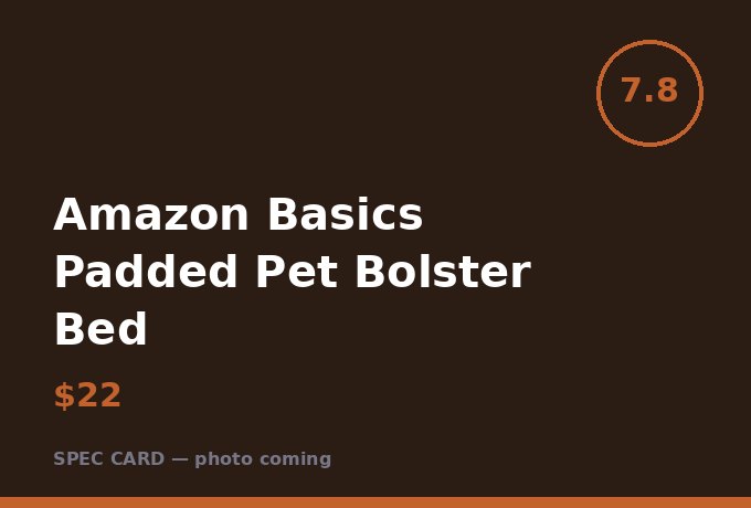 Amazon Basics Padded Pet Bolster Bed
