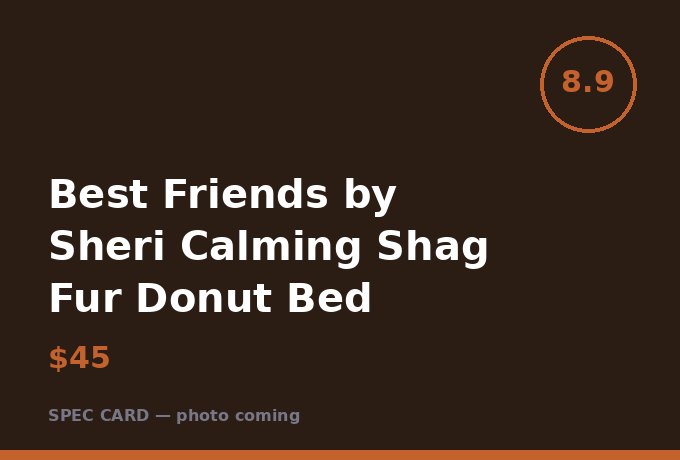 Best Friends by Sheri Calming Shag Fur Donut Bed