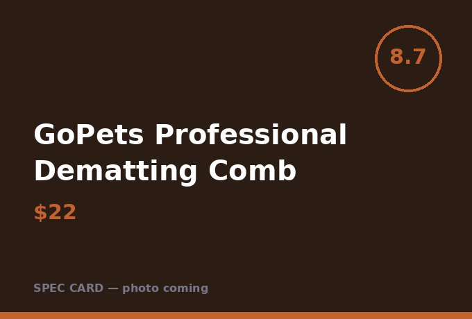 GoPets Professional Dematting Comb