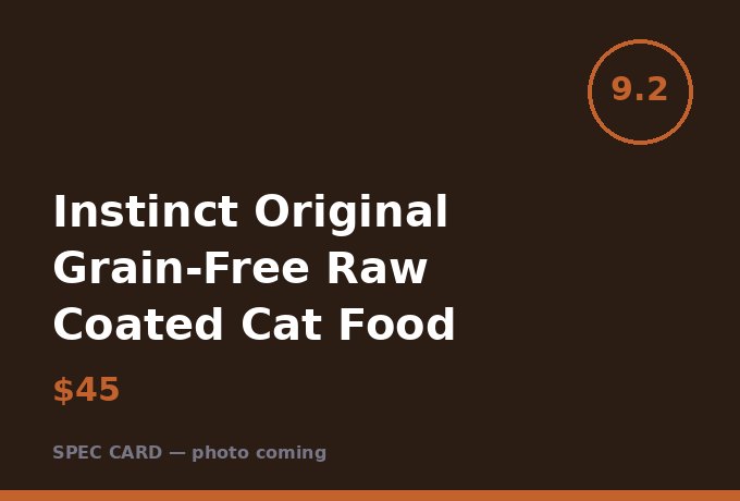 Instinct Original Grain-Free Raw Coated Cat Food