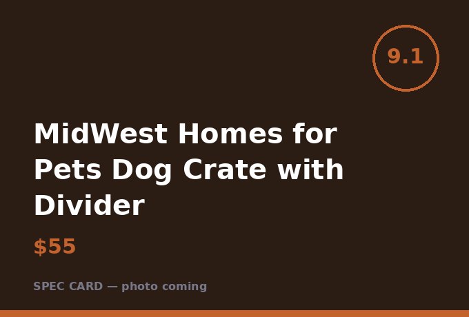 MidWest Homes for Pets Dog Crate with Divider