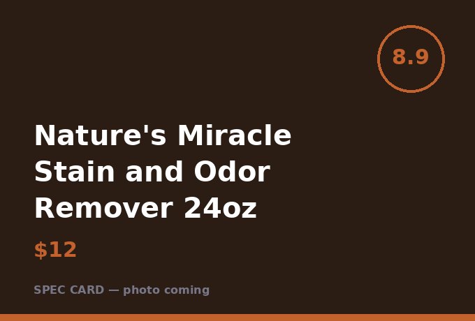 Nature's Miracle Stain and Odor Remover 24oz