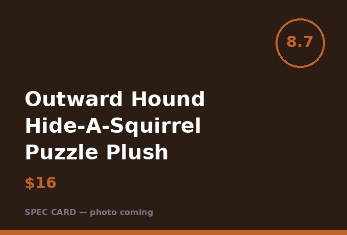 Outward Hound Hide-A-Squirrel Puzzle Plush