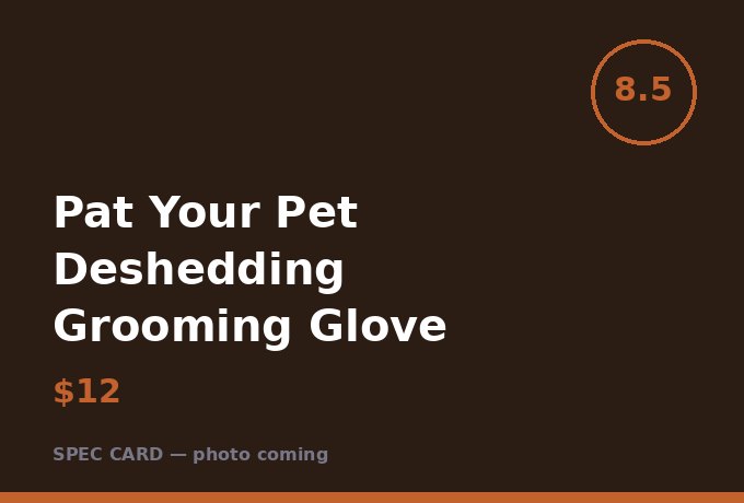 Pat Your Pet Deshedding Grooming Glove