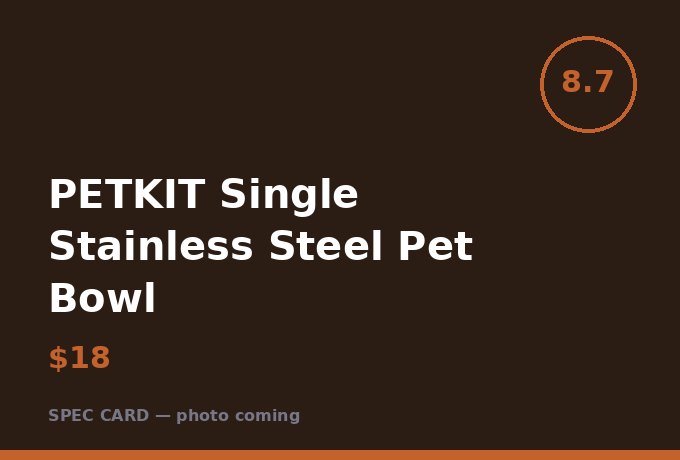 PETKIT Single Stainless Steel Pet Bowl