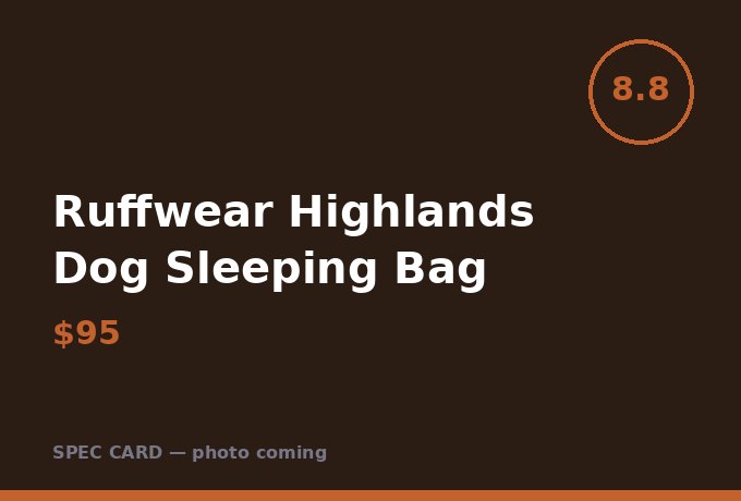 Ruffwear Highlands Dog Sleeping Bag