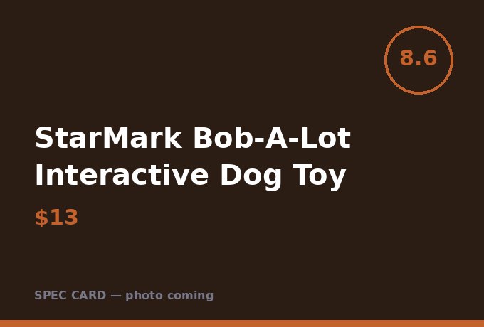 StarMark Bob-A-Lot Interactive Dog Toy