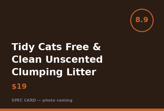 Tidy Cats Free & Clean Unscented Clumping Litter