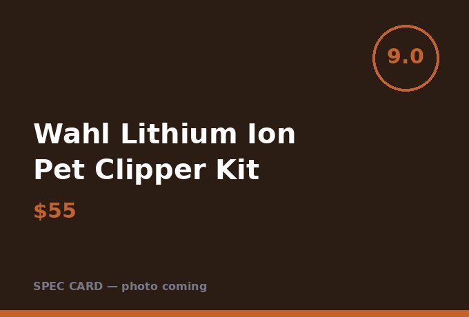 Wahl Lithium Ion Pet Clipper Kit