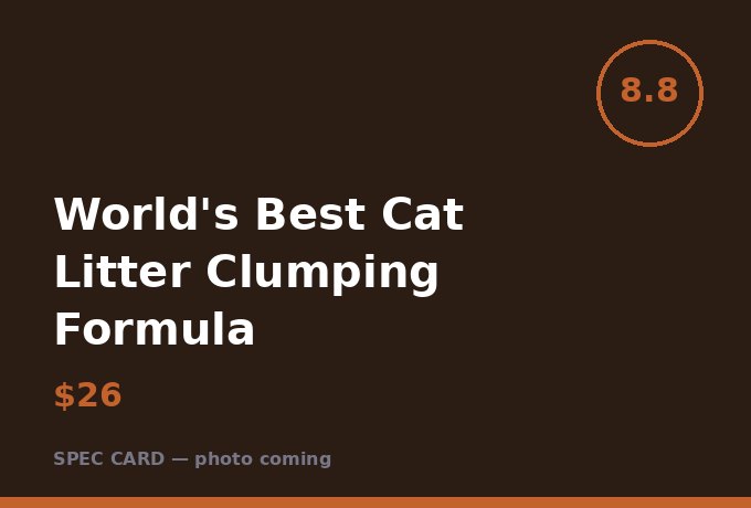 World's Best Cat Litter Clumping Formula